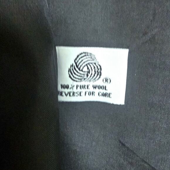 Jones New York Vintage Black Double Breasted Wool Pea Coat - Picture 8 of 8